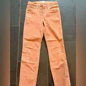 Vintage Straight Pant in garment dyed corduroy dusty pink